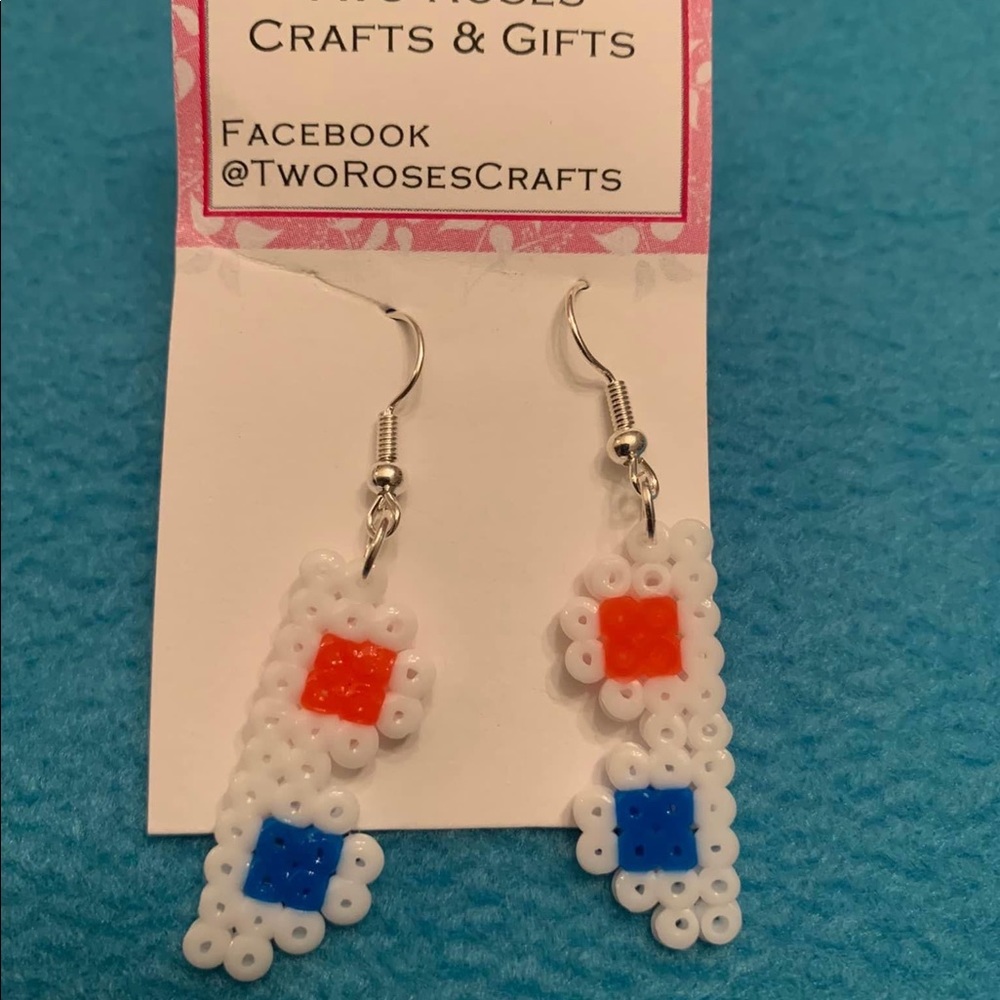Handcrafted 3d glasses earrings